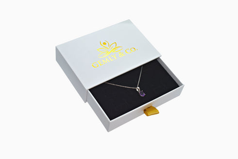 Divya दिव्या | Amethyst | Halskette | Silber | Rhodiniert